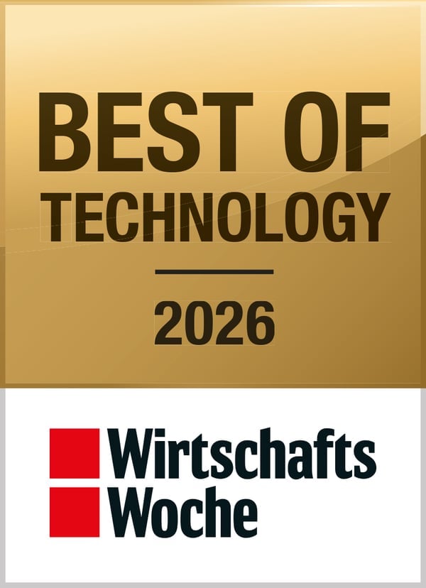 WirtschaftsWoche Best of Technology 2026 award seal